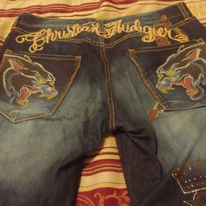 Designer denim jeans